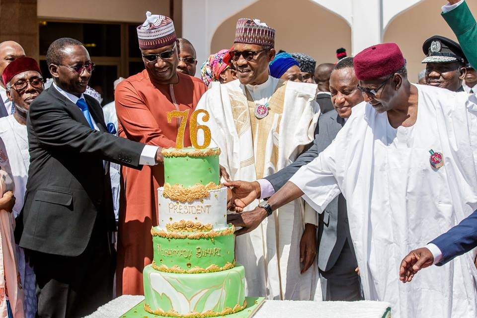 Photos from President Buhari's 76th birthday celebration at the State House