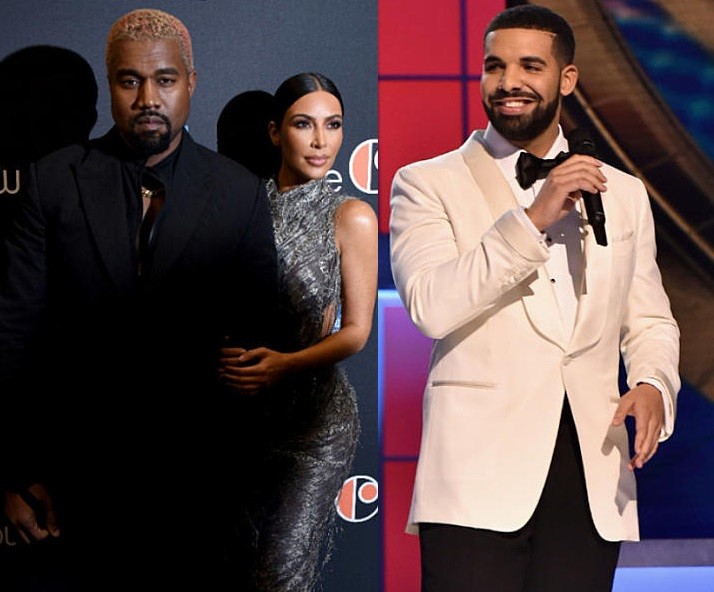 Kanye West calls out Drake for following his wife Kim Kardashian on Instagram